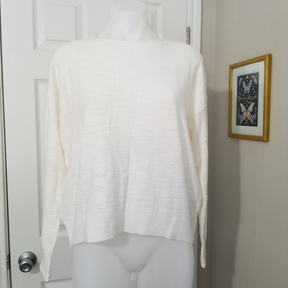 LOFT Space Dye High Low Hem Sweater S NWT